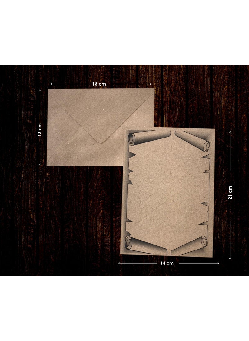 HSN Vintage Retro Letter Paper and Envelope Set 20 Pieces  - Image 2