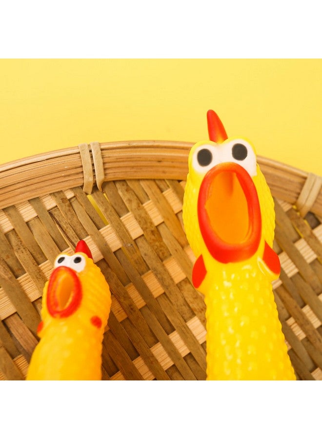 ألعاب دجاج مطاطية للكلاب من ماكبينكي، 3 قطع، ألعاب دجاج تصدر صريرًا، هدايا مبتكرة للمقالب، دجاج يصرخ لإحداث ضوضاء في يوم كذبة أبريل - Image 5