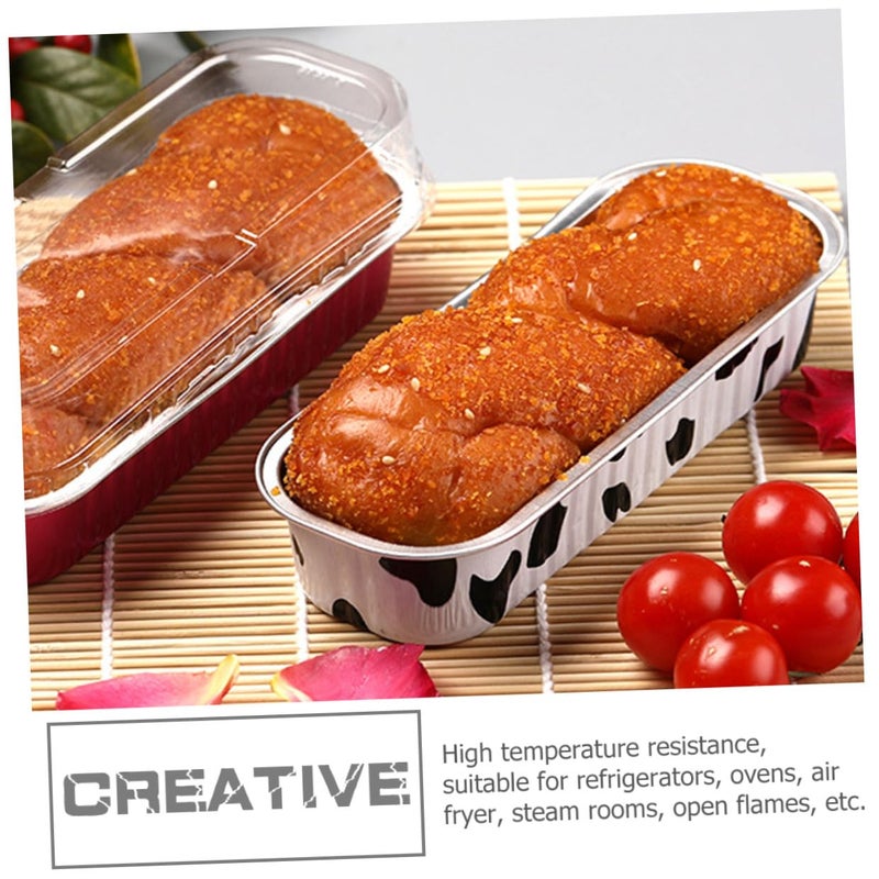 Disposable Aluminum Foil Loaf Pans with Lids 20 Pack Rectangular Baking Trays for Oven Air Fryer Food Storage - Image 5