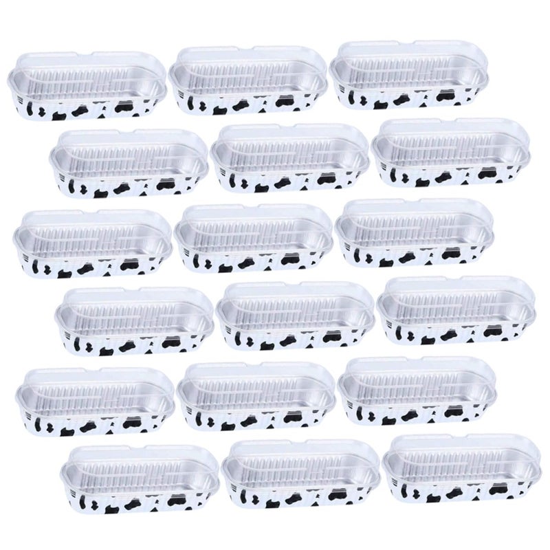 Disposable Aluminum Foil Loaf Pans with Lids 20 Pack Rectangular Baking Trays for Oven Air Fryer Food Storage - Image 2