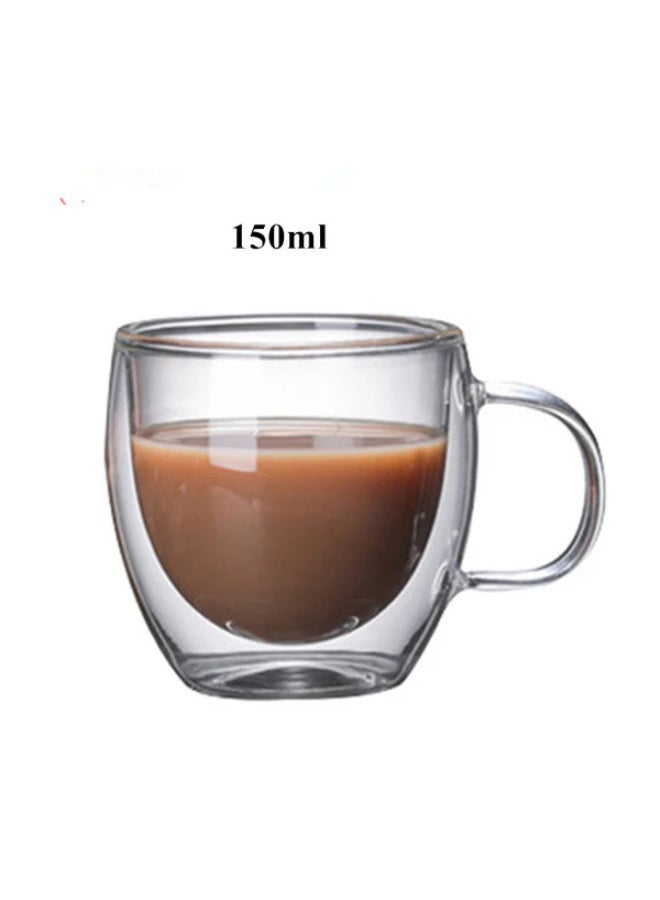 إيفا Mantock Double Wall Transparent Mug 150 ML - Set of 2 pieces - Image 2