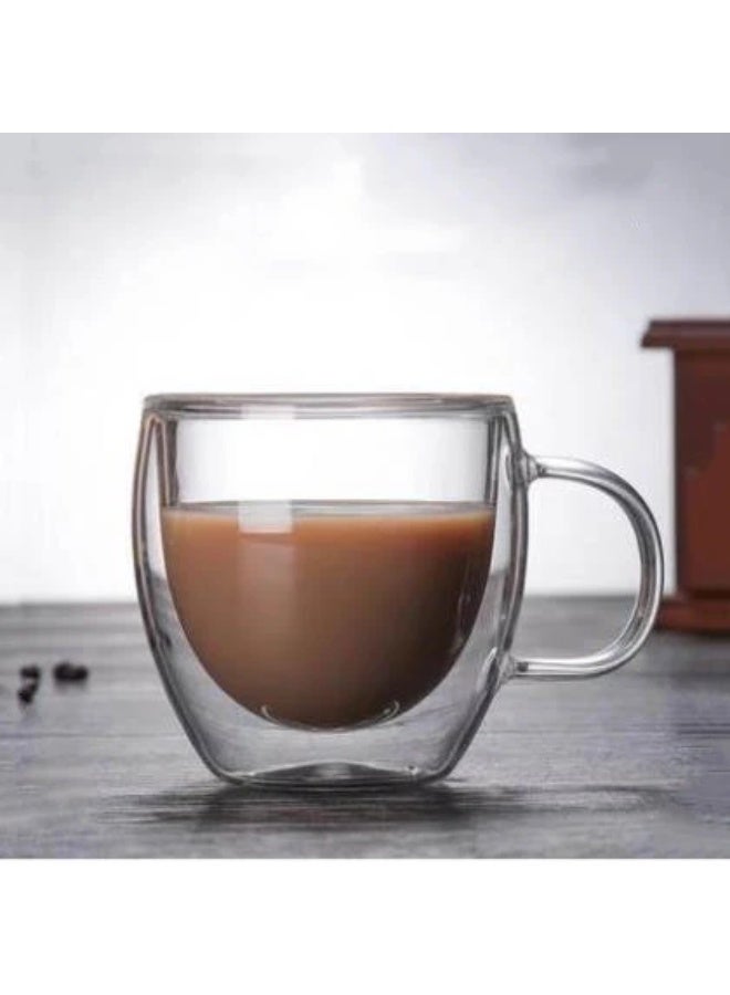 إيفا Mantock Double Wall Transparent Mug 150 ML - Set of 2 pieces - Image 1