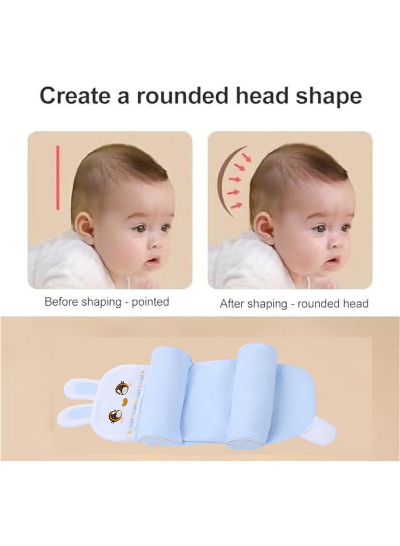 Millet Grains-filled Baby Head Pillow, Newborn Pillow for Preventing Flat Heads, Baby Correcting Head Shape Anti-slant Cotton Pillow, Baby Sleeping Pillow, Baby Pillow for Sleeping for 0-3 Years (Rabbit) - Image 2