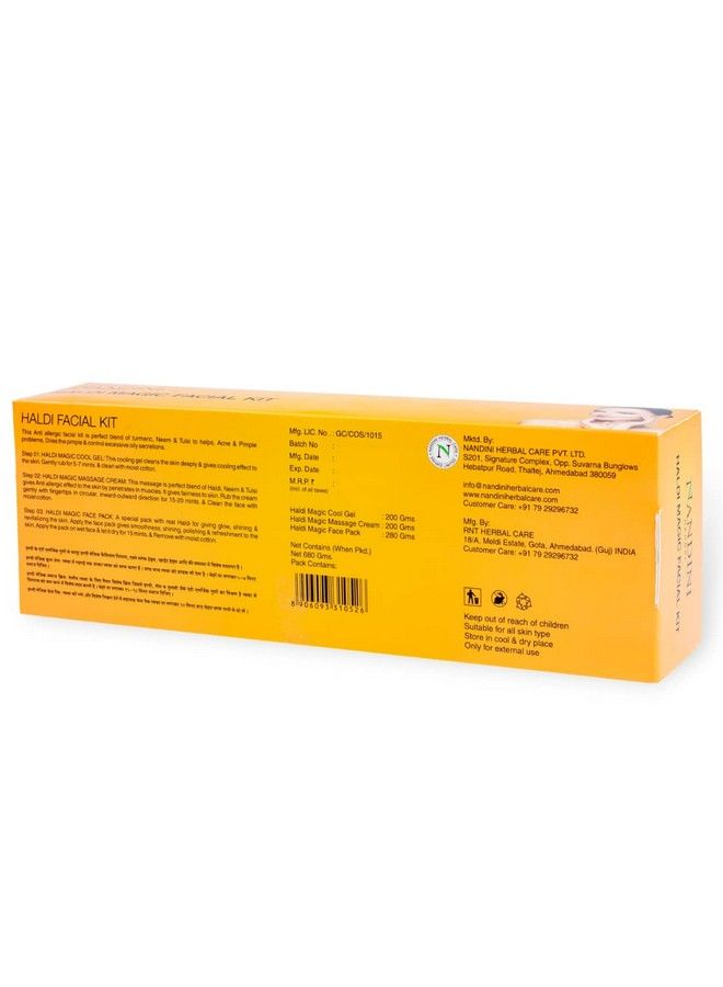 Nandini Haldi Magic Anti Allergic Facial Kit 680G - Image 4