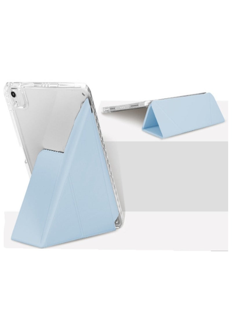 Case for iPad Air 6th 11 Inch (2024) / Ipad Air 4/5 10.9 Inch ，  Triple Fold Y-shaped Design With Multiple Angles, Leather Tablet Cover With Pen Slot, Automatic Wake-up/sleep, Blue - Image 2