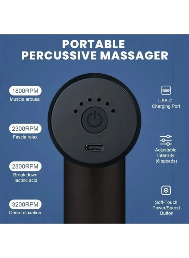 6-Speed Adjustment Rechargeable Portable Mini Massage Equipment Suitable For Body And Neck Relaxation Compact And Elegant Design - Image 5