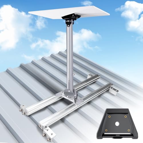 Ybervont Adjustable Stainless Steel Starlink Gen 3 Roof Mount for Standing Seam Metal Roof, 0-30 Adapter - Image 1