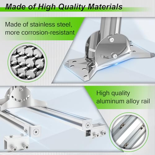 Ybervont Adjustable Stainless Steel Starlink Gen 3 Roof Mount for Standing Seam Metal Roof, 0-30 Adapter - Image 2