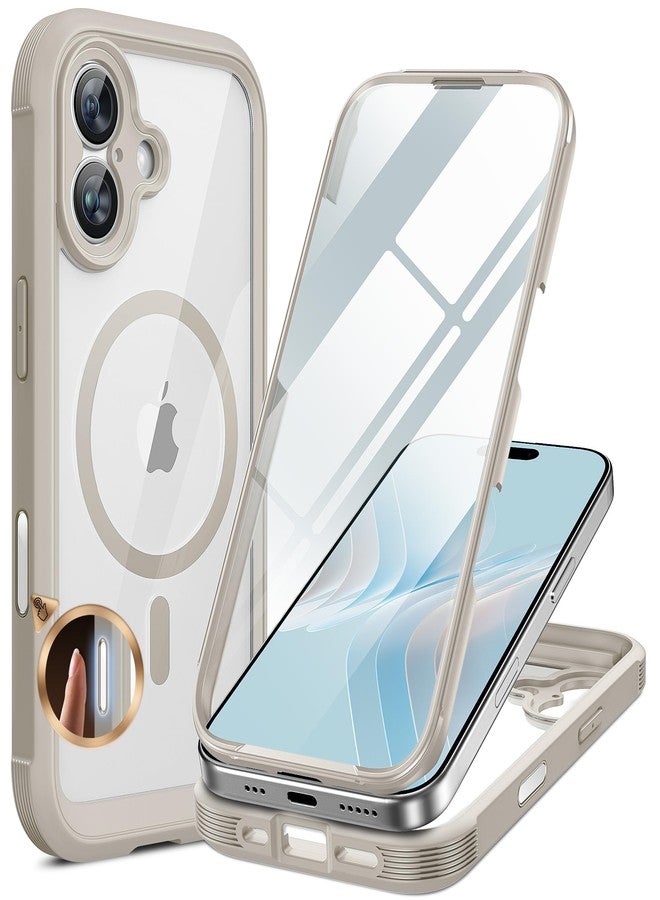 Miracase for iPhone 17 Case 6.3'', Full-Body Military Grade Drop Protection Outdoor Phone case with Built-in Glass Screen &Camera Control,Easy Installation,No Gap,Compatible with MagSafe, Gray - Image 1