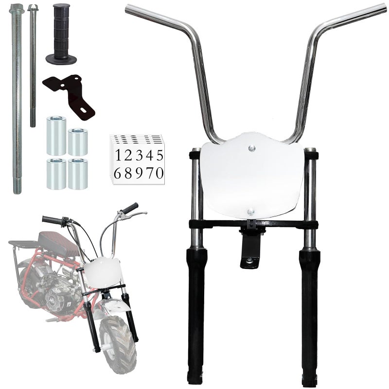 JMCHstore FRONT FORK SUSPENSION KIT FOR Coleman CT100U CC100X B100 Mega moto MMB80 105 Motovox MBX10 Realtree RT100 Mini bike (BLACK) - Image 1