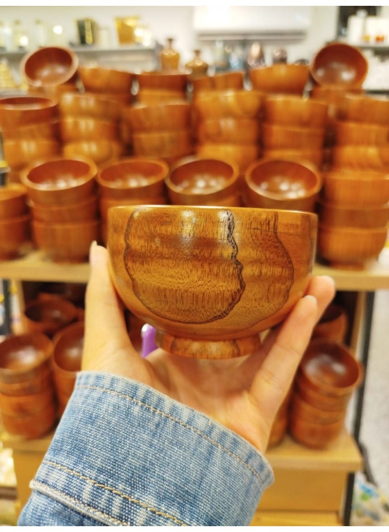 بولة خشب طبيعي تقديم الرز والشوربة والسلطات - Image 2