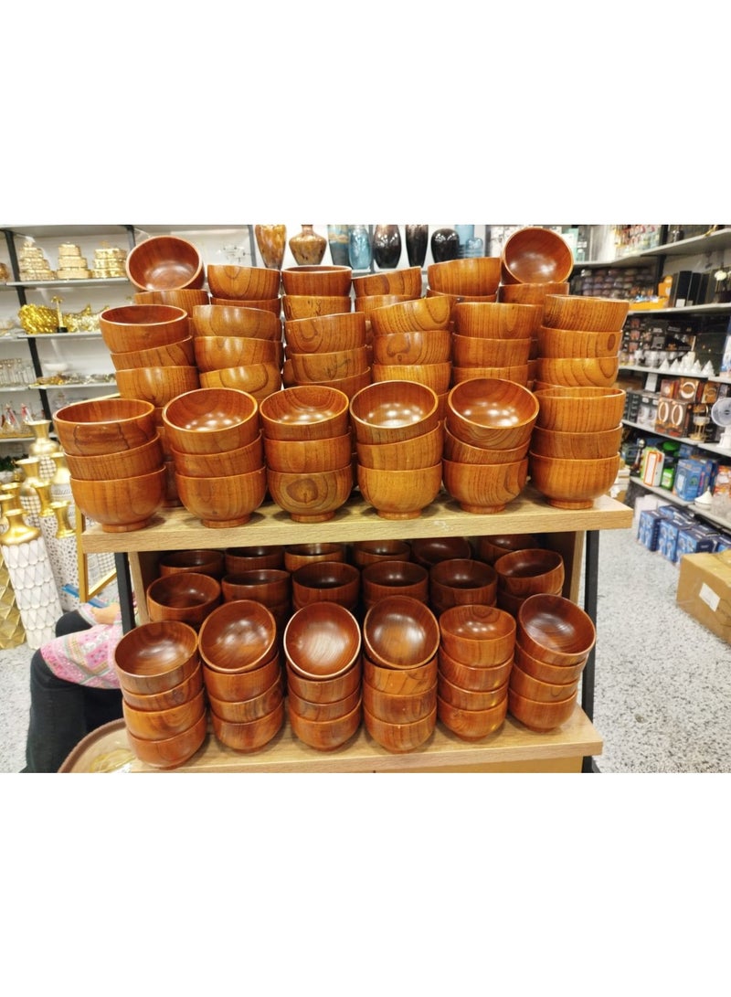 بولة خشب طبيعي تقديم الرز والشوربة والسلطات - Image 3