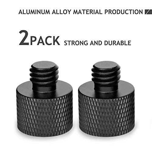 Frgyee Mic Stand Adapter 5/8 Female to 3/8 Male Screw Adapter Thread for Microphone Stand Mount to Camera Tripod Adapter 2 Pack - Image 5