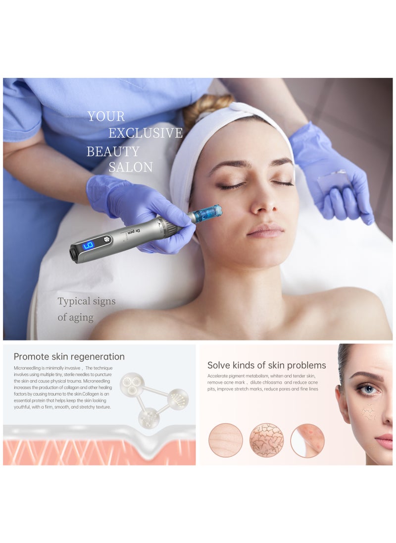 Dr.pen Microneedling Pen Ultima M8S,  (7PCS * 18Pins + 5PCS * R Nano)  - Image 4