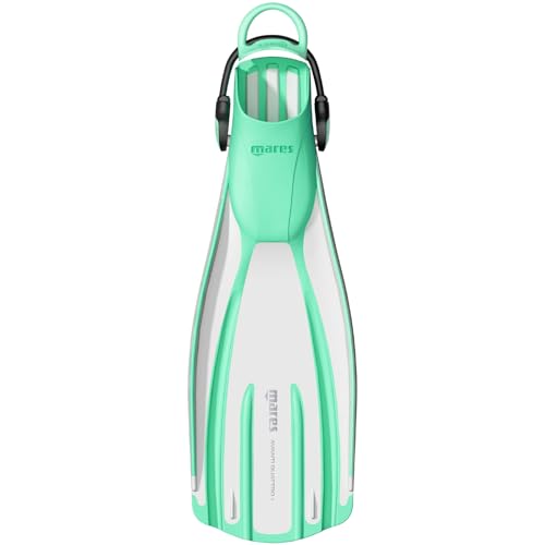 Mares Unisex Adults Avanti Quattro Diving Fins Durable Efficient Versatile OpenHeel Scuba Fins with FourChannel Design Bungee Strap Aqua XSmall - Image 1