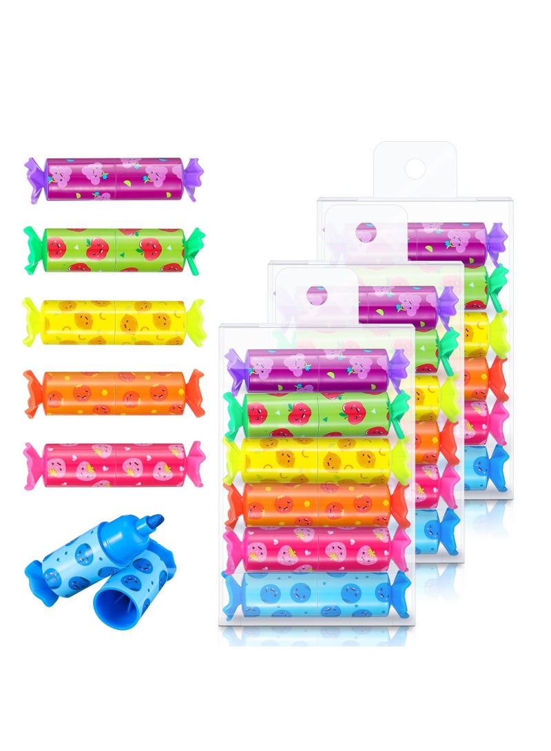 Generic 24 Mini Candy Pastel Highlighters - Cute Chisel Tip Marker Pens for Kids & Students, Perfect for Writing & Graffiti  - Image 1