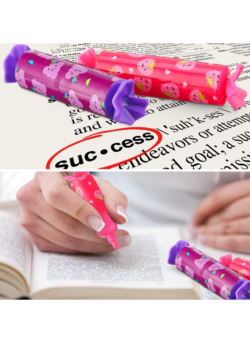 Generic 24 Mini Candy Pastel Highlighters - Cute Chisel Tip Marker Pens for Kids & Students, Perfect for Writing & Graffiti  - Image 2