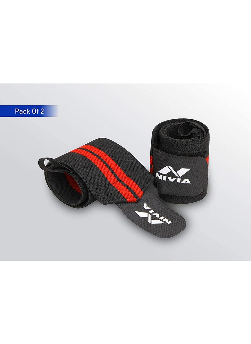 Nivia - Weight Lifting Wrist Support with Thumb Loop Strap for Gym- Made of Velcro and Elastic Band for Men & Women - Image 1