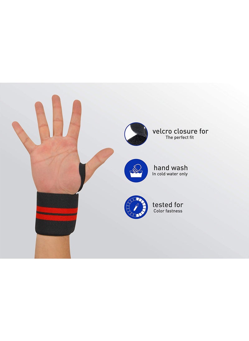 Nivia - Weight Lifting Wrist Support with Thumb Loop Strap for Gym- Made of Velcro and Elastic Band for Men & Women - Image 1