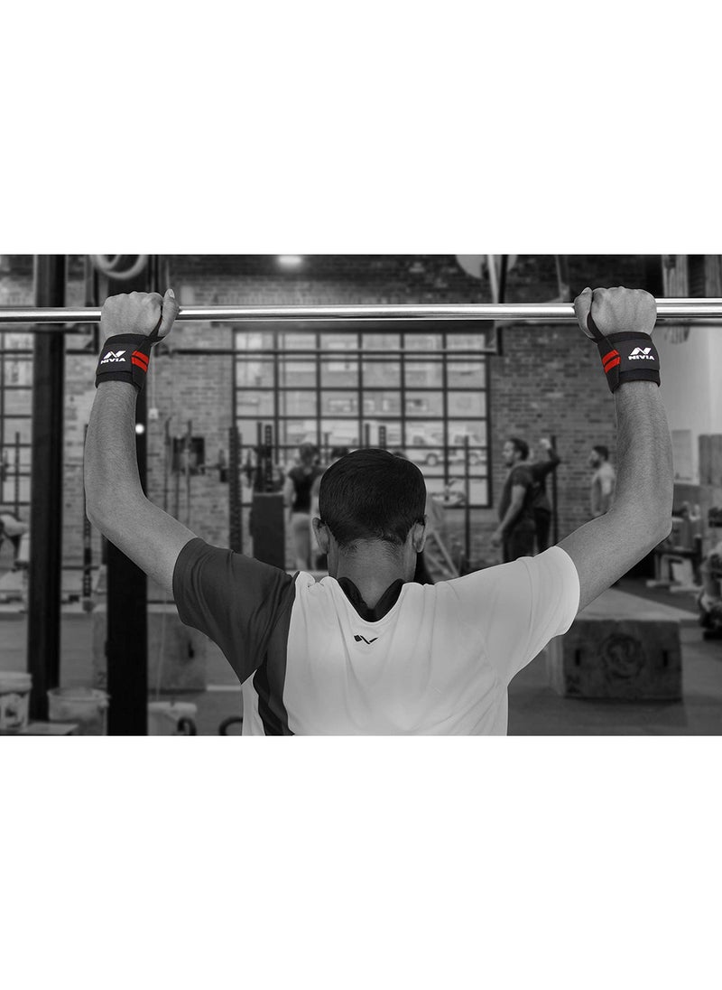 Nivia - Weight Lifting Wrist Support with Thumb Loop Strap for Gym- Made of Velcro and Elastic Band for Men & Women - Image 1