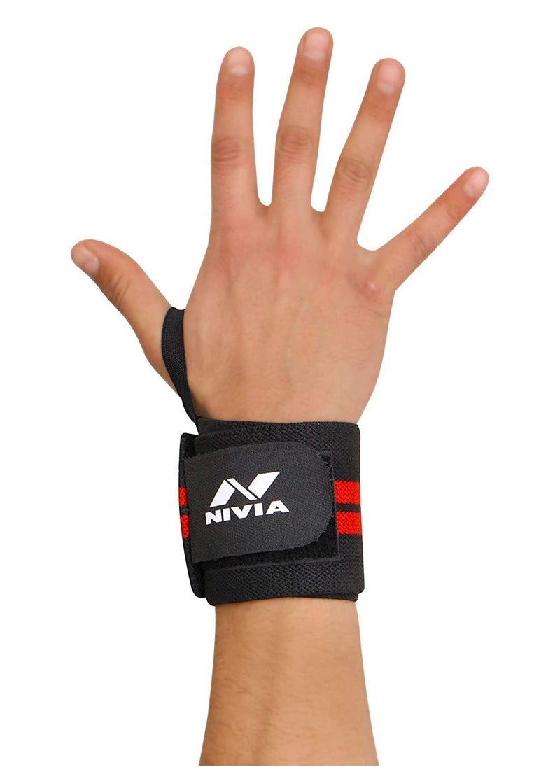 Nivia - Weight Lifting Wrist Support with Thumb Loop Strap for Gym- Made of Velcro and Elastic Band for Men & Women - Image 1