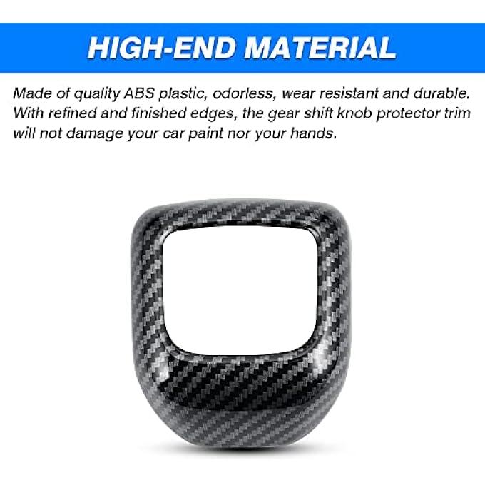 rayihni Gear Shift Knob Cover Compatible with Nissan Rogue 2022 2023 Carbon Fiber Shift Knob Cover Sticker Head Trim Interior Accessories Not for Rogue Sport 2021 Rogue - Image 5