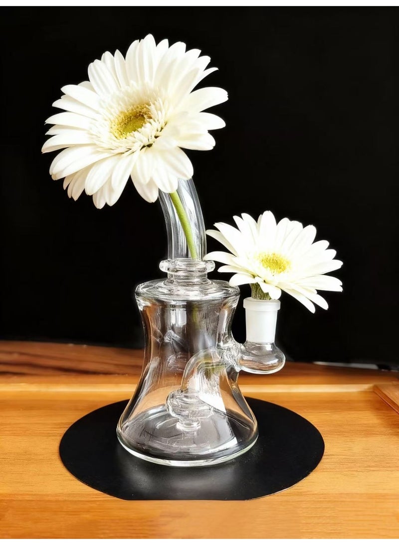 شيانغ مي مصباح زيت زجاجي ممتاز مقاوم للحرارة، زجاجة مزهرية زجاجية مصنوعة من مادة البورسليكات عالية الجودة للاستخدام طويل الأمد، مزهرية زجاجية شفافة (لون عشوائي) - Image 2