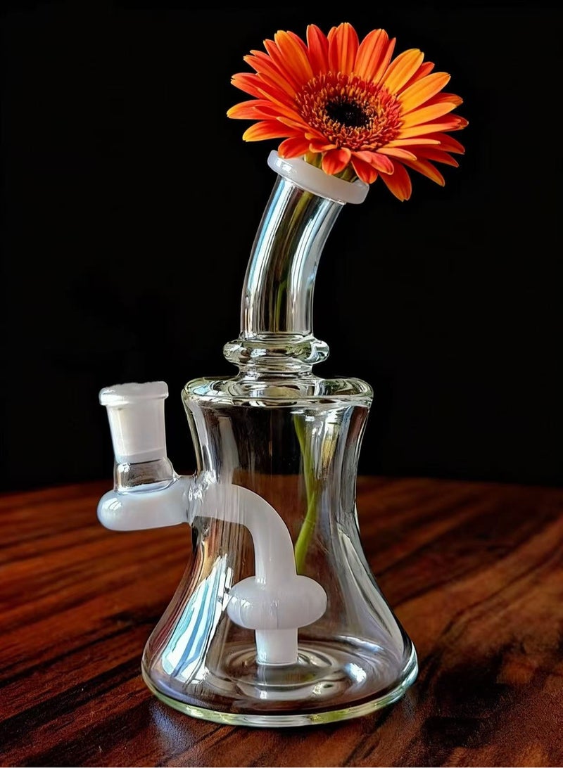 شيانغ مي مصباح زيت زجاجي ممتاز مقاوم للحرارة، زجاجة مزهرية زجاجية مصنوعة من مادة البورسليكات عالية الجودة للاستخدام طويل الأمد، مزهرية زجاجية شفافة (لون عشوائي) - Image 1