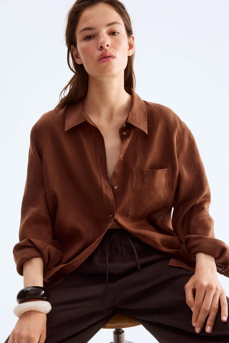 H&M Linen drawstring trousers