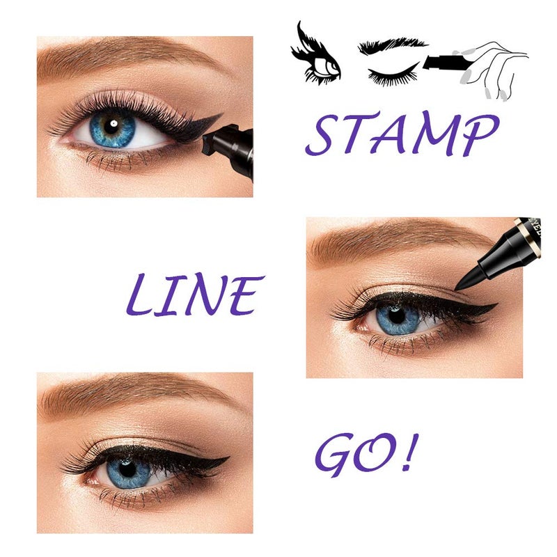 iMethod Eyeliner Stamp 2 Pens Winged Eyeliner Stamp, Perfect Wing Cat Eye Stamp, Long Lasting Liquid Eye Liner, Waterproof & Smudgeproof Makeup - Image 3