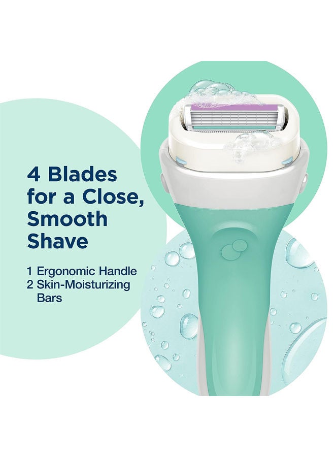 schick Intuition Sensitive Care Razor Handle with 2x 4 Blade Refill for Women  - Image 4