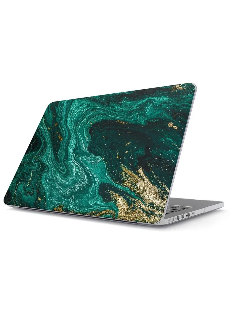 BURGA Protective Premium Hard Case Cover For Apple MacBook Pro 13 Inch Model A2251 with Retina Display Touch ID Printed Design Hard Shell Laptop Case, Emerald Pool