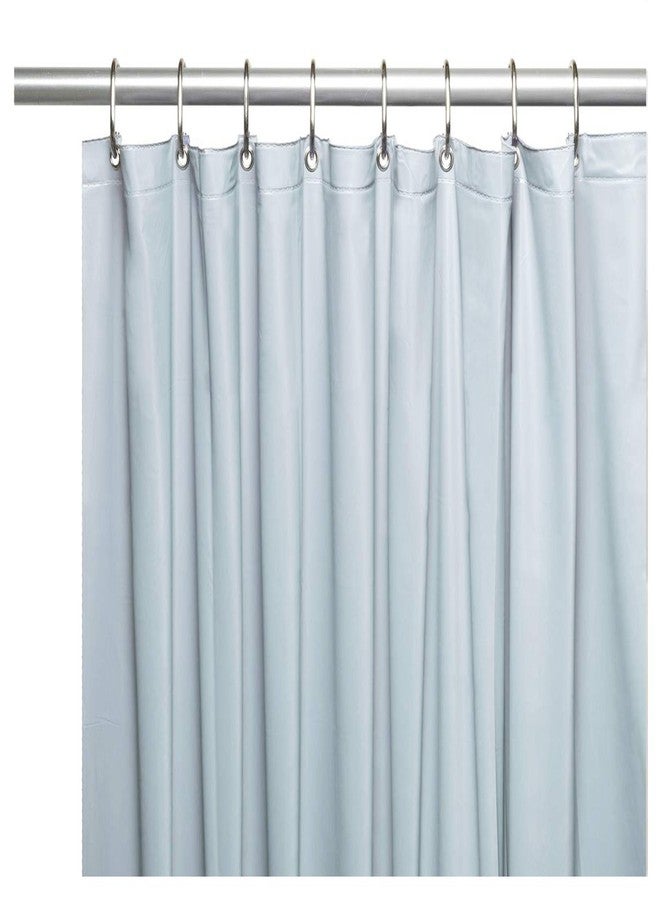 Venice Elegant Home Heavy Duty Vinyl Shower Curtain Liner with 12 Metal Grommets Light Blue - Image 1