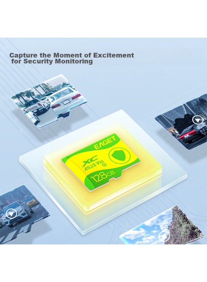 Eaget 128gb Tf Memory Card C10 Yellow-green Card Compatible With 360, Hikvision, Lingdu, Dian Dian Pai, Dash Cam, High-speed Memory Card - Image 3