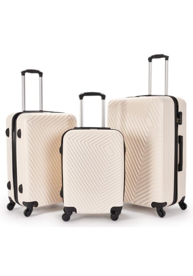 ليمرا طقم شنط سفر مكون من 3 حقائب أمتعة لون بيج - Image 1