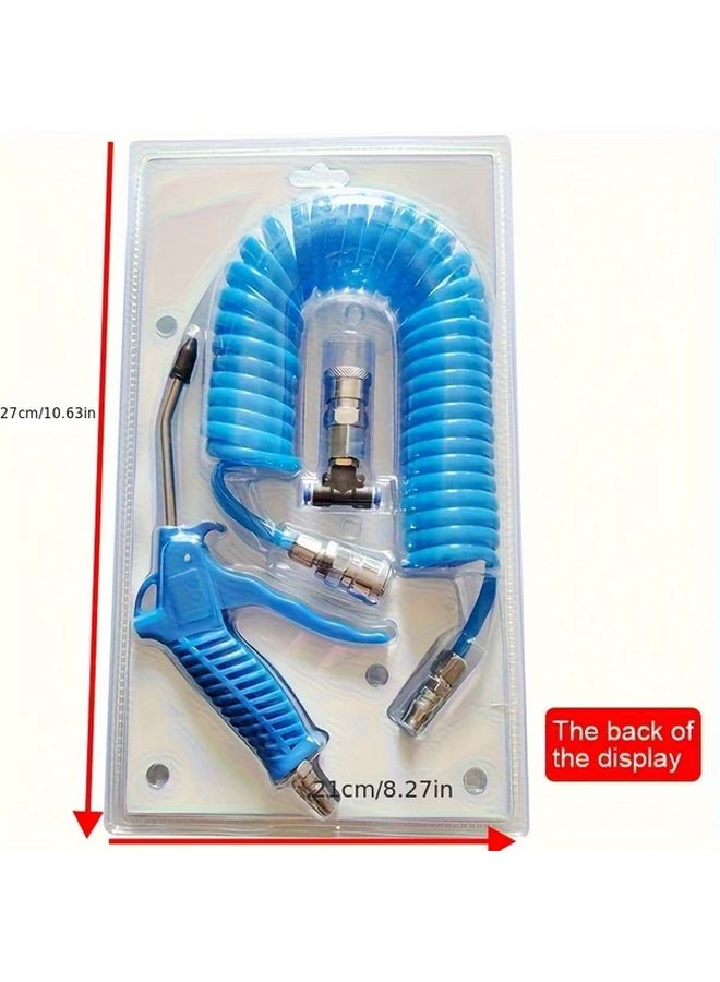 5x8mm Japanese Connector Coiled Air Hose Duster Blow Gun Set High Pressure Pneumatic Dust Blower - Image 4