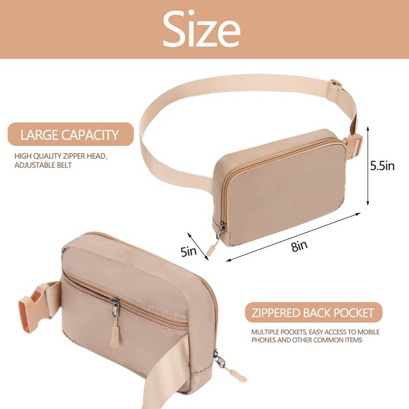WITROMAN Belt bag Fanny pack crossbody bags for women Everywhere belt bag (Khaki) - Image 2