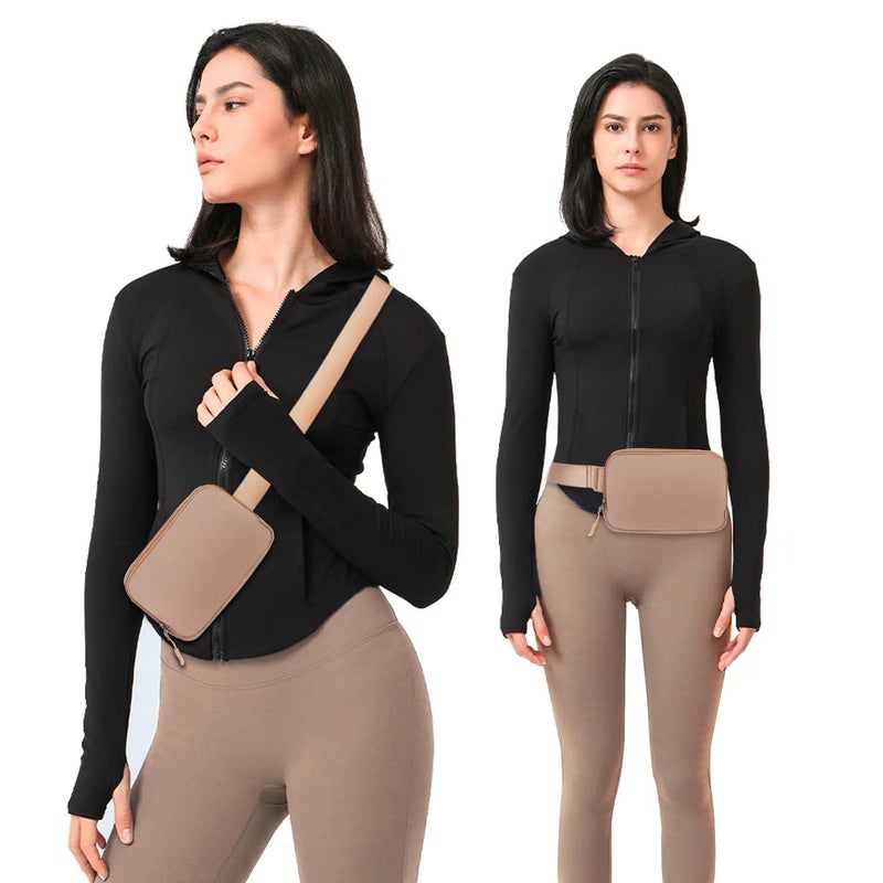 WITROMAN Belt bag Fanny pack crossbody bags for women Everywhere belt bag (Khaki) - Image 3