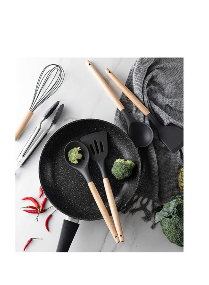 12-Piece Non-Stick Silicone Cooking Utensils Set Multicolor - Image 2