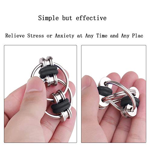 DBlosp Fidget Toy Flippy Chain Stress Anxiety Relief Chain ADHD and ADD, Anxiety Relief Bike Chain Toys for Adults and Teens （3 Pack） - Image 4