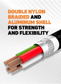 FITIT FITIT Charging/ Data Premium braided Cable with USB Type C 3.0 to Lightning Connector( MFI Certified), Black  - Image 3