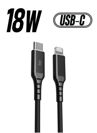 FITIT Charging/ Data Premium braided Cable with USB Type C 3.0 to Lightning Connector( MFI Certified), Black - pzsku/Z4C68DDAE83B7ADD0A8A3Z/45/_/1738233864/0beb08ad-f7c9-4caf-b444-0d4ed644a00e
