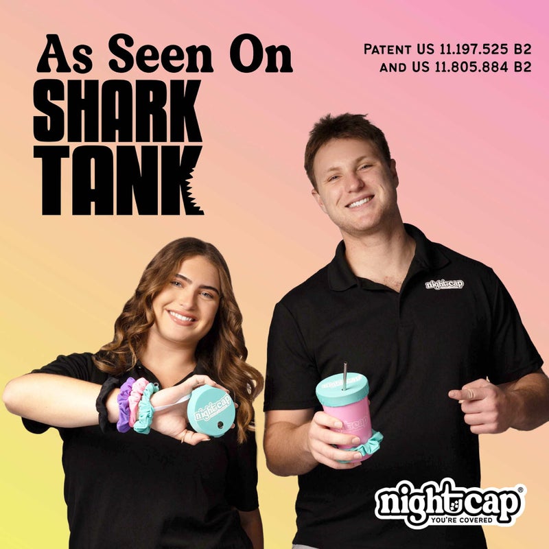 Nightcap The Original Drink Cover Scrunchie â€“ As Seen On Shark Tank And TikTok - Reusable - Wear On Wrist Or In Hair, Prevent Drink Spiking - Sanitary Pocket Keeps Cover Clean â€“ Purple - Image 3