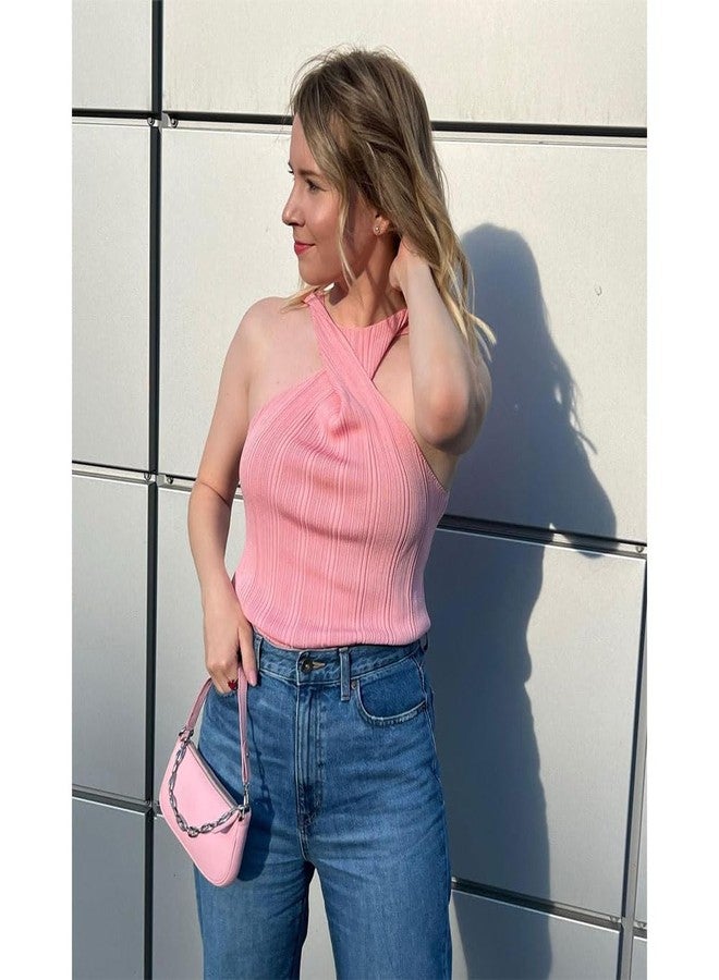 YIUOR Handbag with Chain Strap Retro Faux Leather Classic Clutch Bag Small Shoulder Purse for Women - Image 2