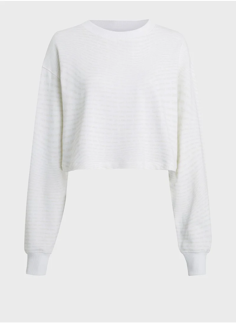 Calvin Klein Jeans Crew Neck Crop Top