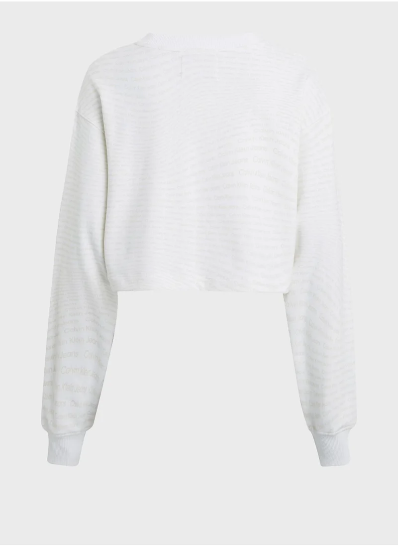 Calvin Klein Jeans Crew Neck Crop Top