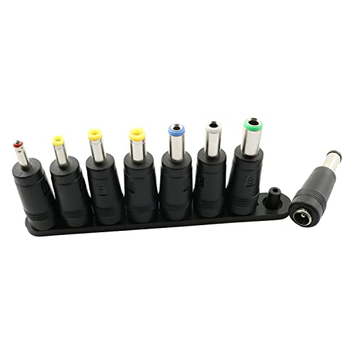 ZYAMY 8-in-1 Universal DC Plugs Power Adapter Conversion Head 5.5mm x 2.1mm Female to Male Power Supply Adapter Jack Connector Tips for Laptop - Image 2