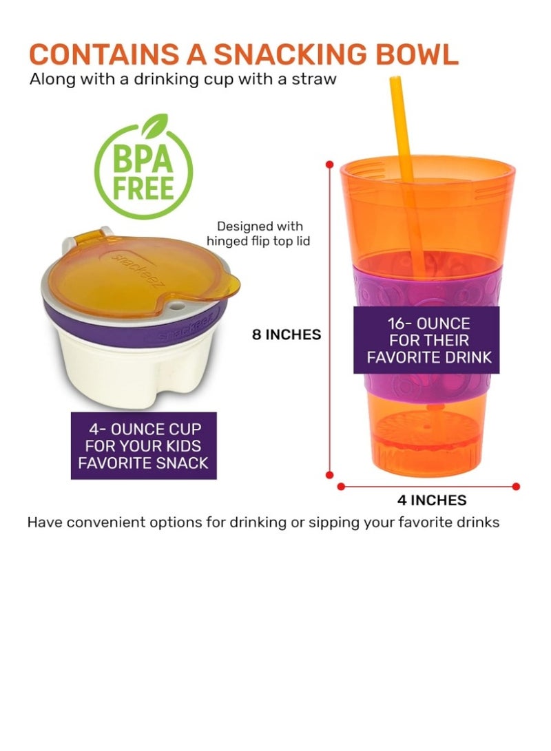 Travel Snack u0026 Drink Cup with Straw - Image 3
