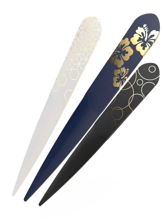 Uncommon Desks Letter Opener - 3 Pack Plastic Letter Opener with Trendy Designs, Safe Plastic Edge, Wide Ergonomic Handle for Comfort and Grip - Image 1