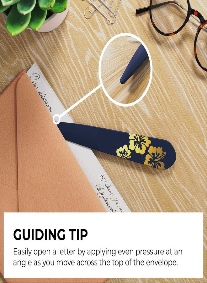 Uncommon Desks Letter Opener - 3 Pack Plastic Letter Opener with Trendy Designs, Safe Plastic Edge, Wide Ergonomic Handle for Comfort and Grip - Image 4